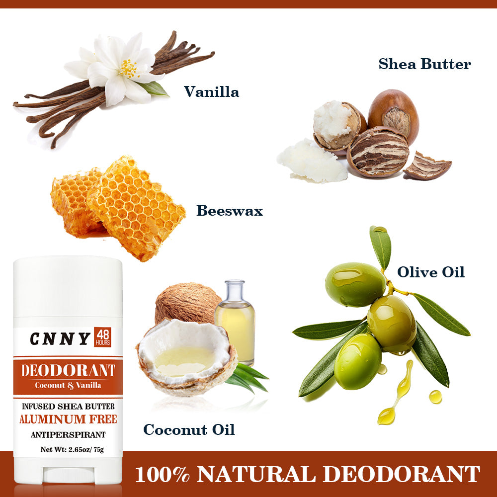 Coconut & Vanilla Deodorant for Women & Men, Aluminum-Free 75g